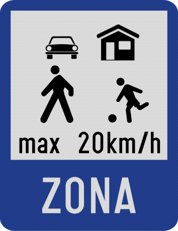Zona rezidentiala, Indicator rutier | Semn de circulatie