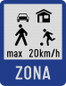 Zona rezidentiala, Indicator rutier | Semn de circulatie