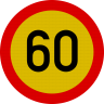 Limitare de viteza 60km, temporar, Indicator rutier | Semn de circulatie