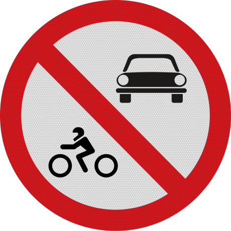 Accesul interzis autovehiculelor, Indicator rutier | Semn de circulatie