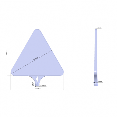 Lucrari, indicator rutier din plastic PPC, reflectorizant, 39cm (H)