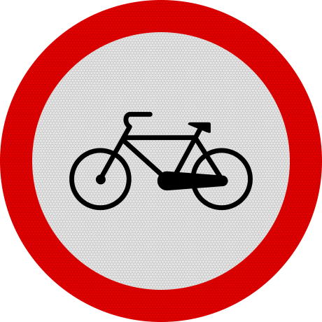 Accesul interzis bicicletelor, Indicator rutier | Semn de circulatie