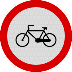 Accesul interzis bicicletelor, Indicator rutier | Semn de circulatie