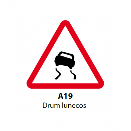 Drum lunecos A19, Indicator rutier | Semn de circulatie