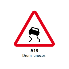 Drum lunecos A19, Indicator rutier | Semn de circulatie