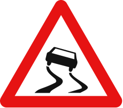 Drum lunecos A19, Indicator rutier | Semn de circulatie