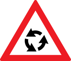 Presemnalizare intersectiei cu sens giratoriu, Indicator rutier | Semn de circulatie