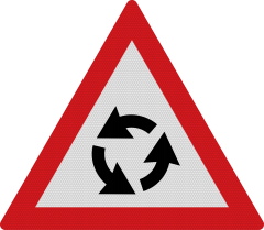 Presemnalizare intersectiei cu sens giratoriu, Indicator rutier | Semn de circulatie