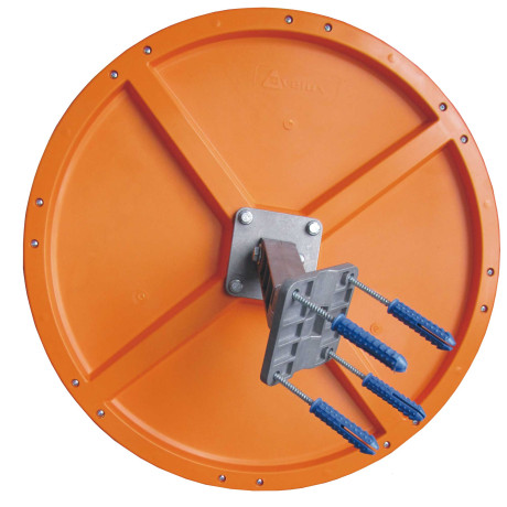 SET Oglinda rutiera cu diametrul 60cm + stalp metalic cu prindere in beton