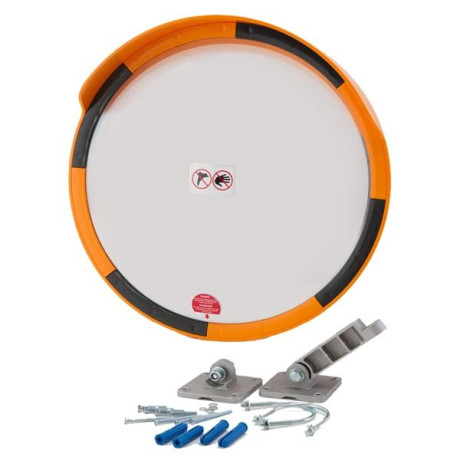 SET Oglinda rutiera cu diametrul 60cm + stalp metalic cu prindere in beton