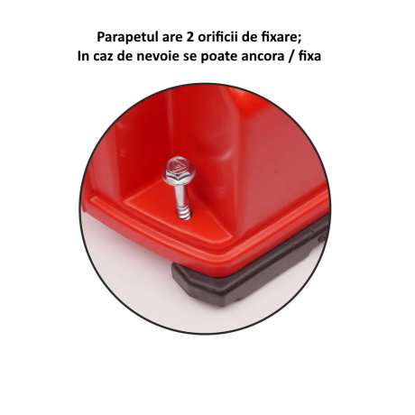 Parapet Lestabil Din Plastic, 20kg, Alb