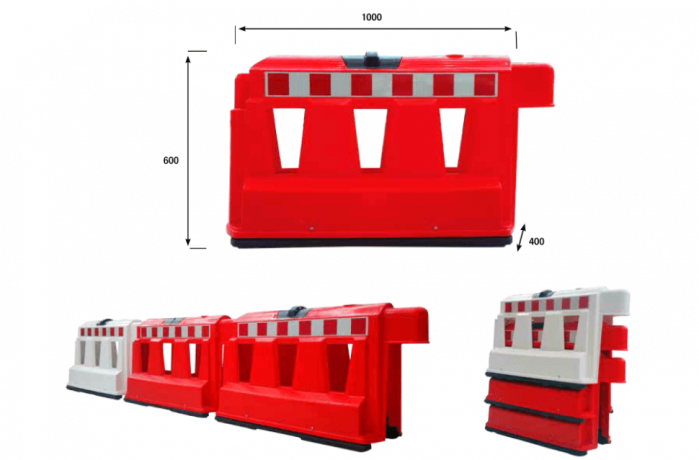 Parapet Lestabil Din Plastic, 20kg, Alb