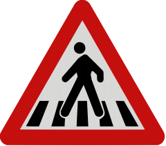 Presemnalizare trecere pietoni, Indicator rutier | Semn de circulatie