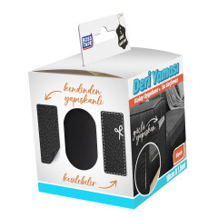 Rola petic autoadeziv, Piele ecologica, Negru, 10cm x 1.5m