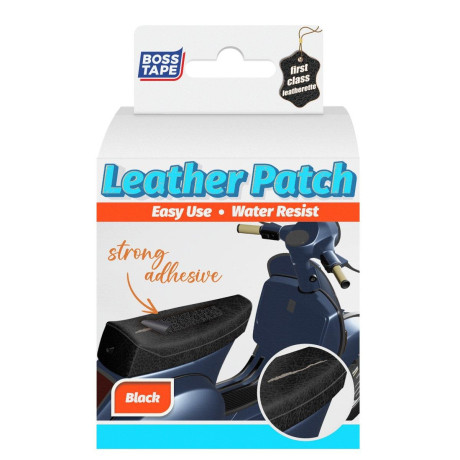 Rola petic autoadeziv, Piele ecologica, Negru, 10cm x 1.5m