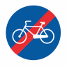 Sfarsitul pistei de biciclete si trotinete electrice D9, Indicator rutier | Semn de circulatie