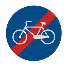 Sfarsitul pistei de biciclete si trotinete electrice D9, Indicator rutier | Semn de circulatie