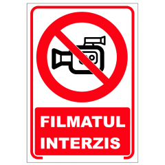 Filmatul interzis, semn din plastic, 20x30cm