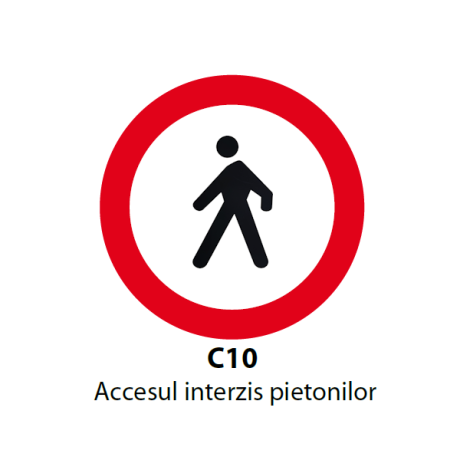Accesul interzis pietonilor, Indicator rutier | Semn de circulatie