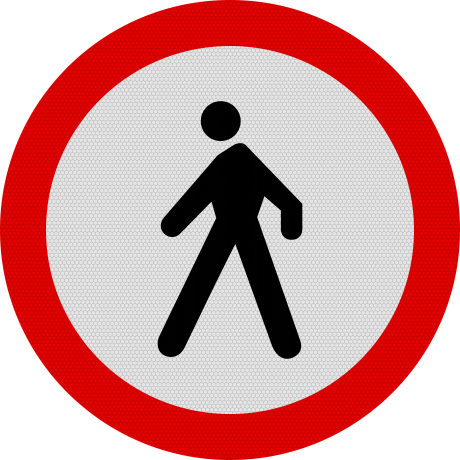 Accesul interzis pietonilor, Indicator rutier | Semn de circulatie