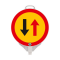 Prioritate pentru circulația din sens invers, indicator rutier din plastic PPC, reflectorizant, Ø 38cm