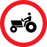Accesul interzis tractoarelor si masinilor auto propulsate pentru lucrari, Indicator rutier | Semn de circulatie