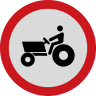 Accesul interzis tractoarelor si masinilor auto propulsate pentru lucrari, Indicator rutier | Semn de circulatie