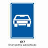 Drum pentru autovehicule, Indicator rutier | Semn de circulatie