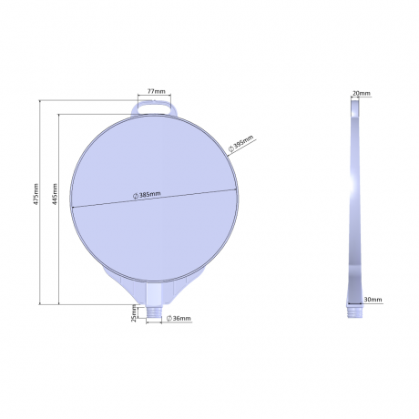 Accesul interzis, indicator rutier din plastic PPC, reflectorizant, Ø 38cm