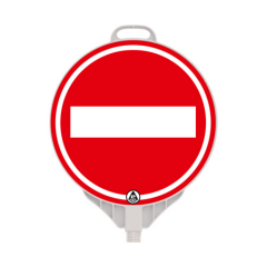 Accesul interzis, indicator rutier din plastic PPC, reflectorizant, Ø 38cm