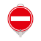 Accesul interzis, indicator rutier din plastic PPC, reflectorizant, Ø 38cm