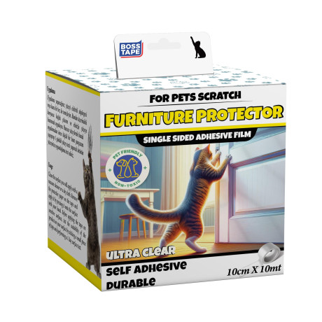 Folie transparenta de protectie impotriva zgarieturilor animalelor, 10cm x 10m