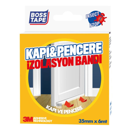 Banda de izolare din silicon pentru usi și ferestre, 35mm x 6m, Adeziv 3M