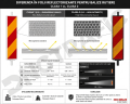 Baliza directionala, folie reflectorizanta CLASA 2, baza 15 kg