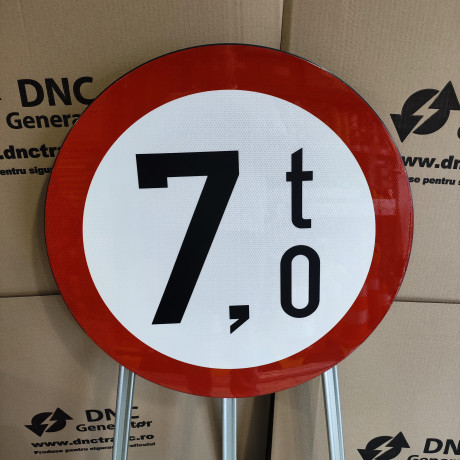 Accesul interzis vehiculelor avand masa mai mare de 7 tone, Indicator rutier | Semn de circulatie