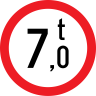 Accesul interzis vehiculelor avand masa mai mare de 7 tone, Indicator rutier | Semn de circulatie