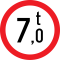 Accesul interzis vehiculelor avand masa mai mare de 7 tone, Indicator rutier | Semn de circulatie