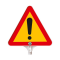 Atenție lucrări, indicator rutier din plastic PPC, reflectorizant, 39cm (H)