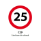 Limitare de viteză 25km, Indicator rutier standard