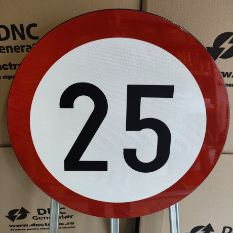 Limitare de viteza 25km, Indicator rutier | Semn de circulatie
