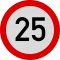 Limitare de viteza 25km, Indicator rutier | Semn de circulatie