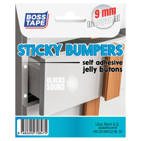 Set 48 Buline transparente autoadezive, pentru usi si sertare, Ø 9mm