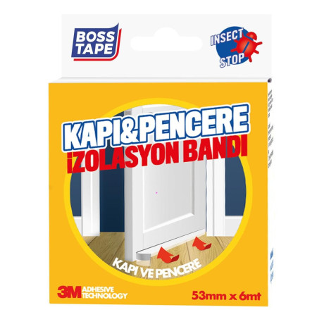 Banda de izolare din silicon pentru usi și ferestre, 53mm x 6m, Adeziv 3M