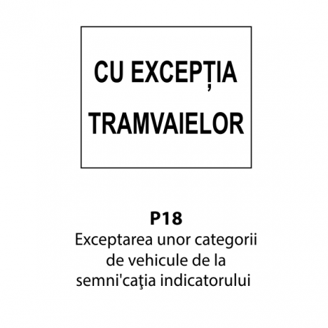 Exceptarea unor categorii de vehicule de la semnificatia indicatorului, Indicator rutier | Semn de circulatie