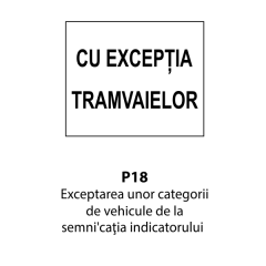 Exceptarea unor categorii de vehicule de la semnificatia indicatorului, Indicator rutier | Semn de circulatie