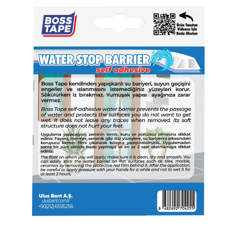 Banda de blocare a apei pentru dus, blaturi bucatarie, margini chiuveta, Alb, 27mm x 1m