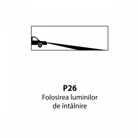 Folosirea luminilor de intalnire, Indicator rutier | Semn de circulatie