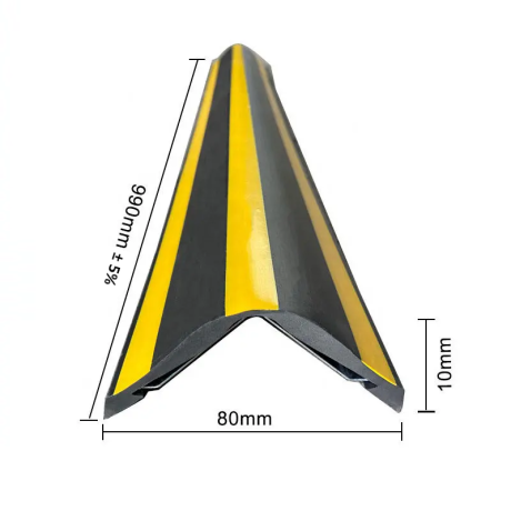Colțar de protecție din cauciuc EPDM și întăritură din oțel, 10x100cm