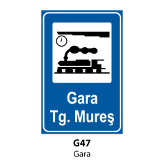 Gara, Indicator rutier | Semn de circulatie