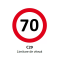 Limitare de viteză 70km, Indicator rutier standard